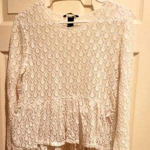 H&M lace long sleeve shirt